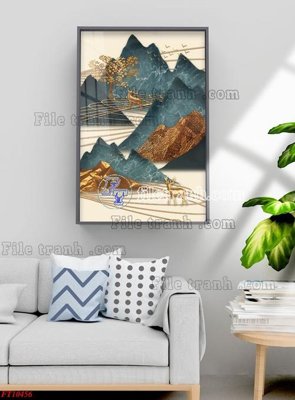 File tranh File tranh bộ hiện đại FT10456 (bản gốc) treo quán cafe