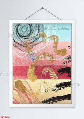 File tranh File tranh bộ hiện đại FT10470 (bản gốc) in lụa 5D