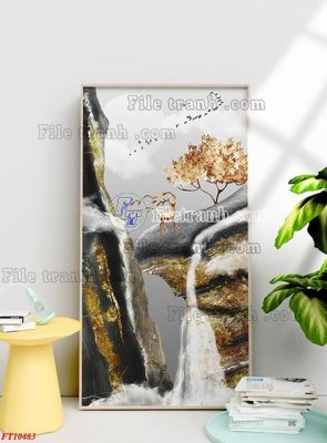 File tranh in tráng gương File tranh bộ hiện đại FT10483 (siêu nét)