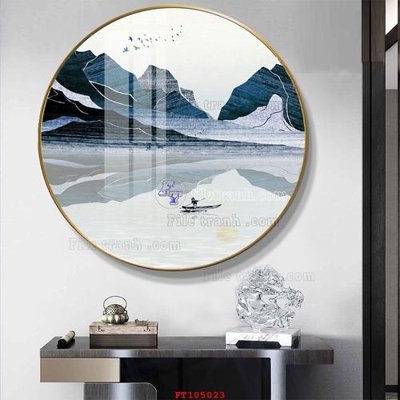 Tải file gốc in lụa File tranh hiện đại pha lê gương FT105023 siêu nét