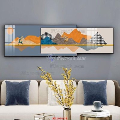 File gốc File tranh hiện đại pha lê gương FT105038 (AI/EPS) cho in ấn