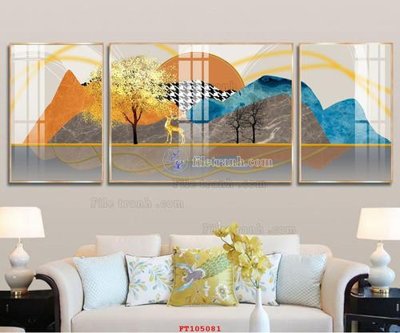 File tranh in trần File tranh hiện đại pha lê gương FT105081 (ảnh gốc siêu nét)