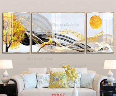 File in lụa File tranh hiện đại pha lê gương FT105116 (tân cổ điển) File tranh hiện đại pha lê gương FT105116