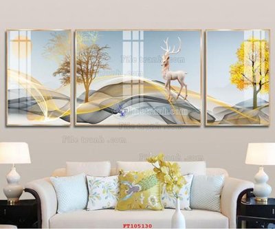 Ảnh gốc file in lụa File tranh hiện đại pha lê gương FT105130 chi tiết