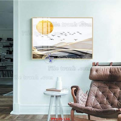 File tranh gốc PSD File tranh hiện đại pha lê gương FT105136 còn nguyên layer