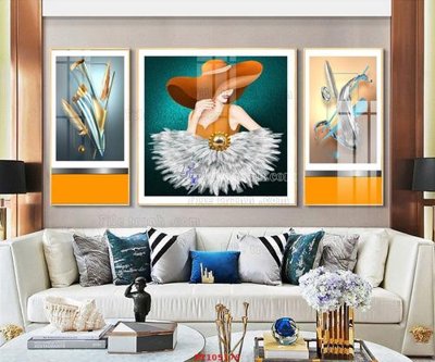 Ảnh gốc file in lụa File tranh hiện đại pha lê gương FT105179 chi tiết