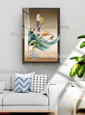 File PSD File tranh bộ hiện đại FT154518 (bản gốc) cho nhà in