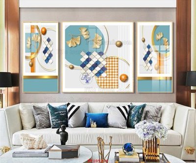 File in mica File tranh hiện đại pha lê gương FT105216 (bản gốc) làm vách ngăn