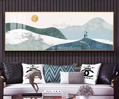 File in trần File tranh hiện đại pha lê gương FT105223 (bản gốc) đại dương