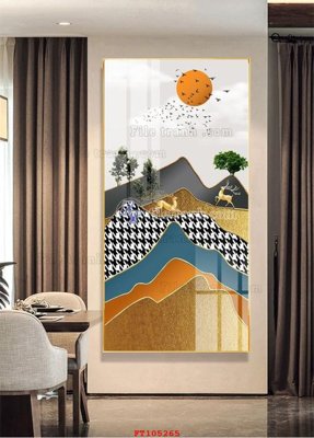 Tải file gốc File tranh hiện đại pha lê gương FT105265 (bản PSD) gốc