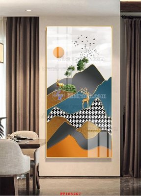 Tải file File tranh hiện đại pha lê gương FT105267 (gốc) in tranh tráng gương