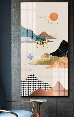 Tải file gốc in lụa File tranh hiện đại pha lê gương FT105286 siêu nét