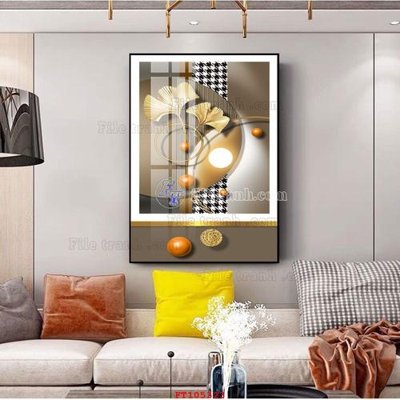 File in trần File tranh hiện đại pha lê gương FT105323 (file gốc) hoa văn 3D