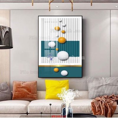 File gốc in mica File tranh hiện đại pha lê gương FT105335 chất lượng