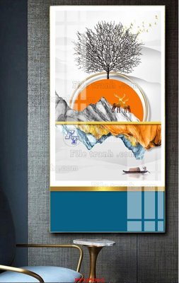 File in trần File tranh hiện đại pha lê gương FT105382 (bản gốc) trời sao