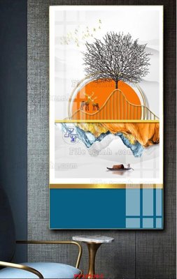 File gốc File tranh hiện đại pha lê gương FT105383 (cho in UV) siêu nét