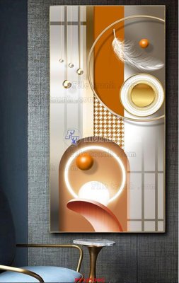 Tải file gốc in lụa File tranh hiện đại pha lê gương FT105390 siêu nét