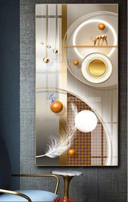 File gốc File tranh hiện đại pha lê gương FT105391 (in lụa) tranh thuận buồm