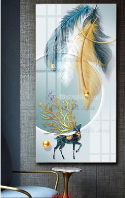 File tranh gốc PSD File tranh hiện đại pha lê gương FT105415 còn nguyên layer