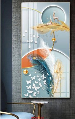 File ảnh File tranh hiện đại pha lê gương FT105419 (gốc) cho trang trí nhà hàng