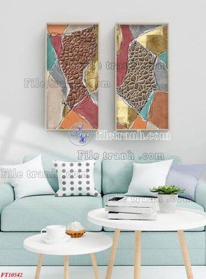 File in mica File tranh bộ hiện đại FT370542 (bản gốc) siêu trong