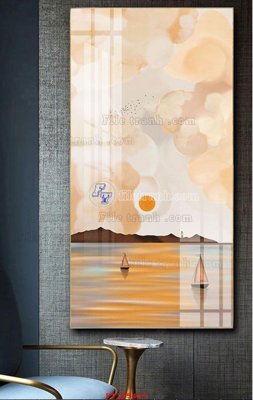 File in trần File tranh hiện đại pha lê gương FT105437 (bản gốc) mây trời