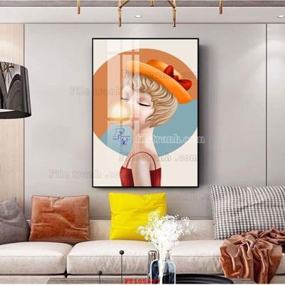 File in ấn File tranh hiện đại pha lê gương FT105457 (bản gốc) cao cấp