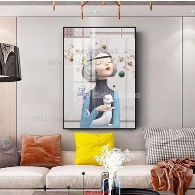 File gốc File tranh hiện đại pha lê gương FT105465 (trang trí) phòng trẻ em