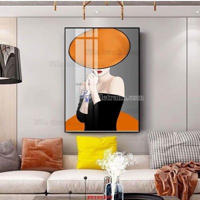 File tranh File tranh hiện đại pha lê gương FT105489 (bản gốc) in lụa 5D