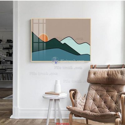 File PSD in ấn File tranh hiện đại pha lê gương FT105504 (chất lượng cao)