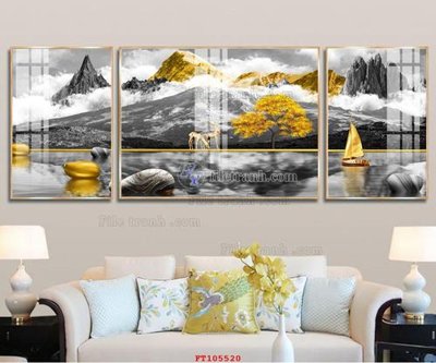 File gốc File tranh hiện đại pha lê gương FT105520 (in lụa) trang trí tường