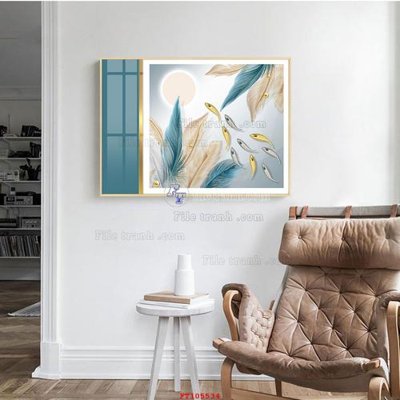 File tranh File tranh hiện đại pha lê gương FT105534 (file gốc) chủ đề phong thủy