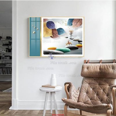 File tranh File tranh hiện đại pha lê gương FT105538 (gốc) chủ đề thiên nhiên