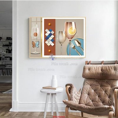 File gốc File tranh hiện đại pha lê gương FT105555 (phong cách) tối giản