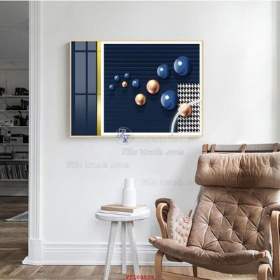 Download file gốc File tranh hiện đại pha lê gương FT105579 (in lụa) hoa lá