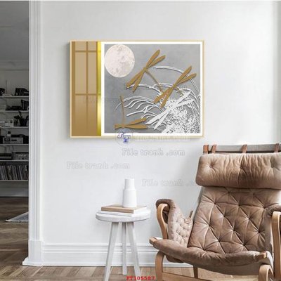 File tranh File tranh hiện đại pha lê gương FT105587 (ảnh gốc) in trần xuyên sáng