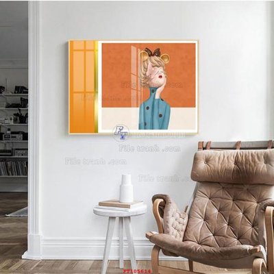 File in trần File tranh hiện đại pha lê gương FT105614 (file gốc) xuyên sáng