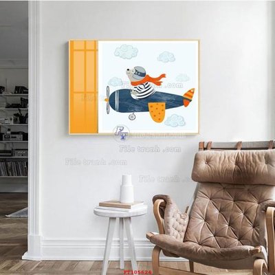 File in lụa File tranh hiện đại pha lê gương FT105624 (phong cảnh) File tranh hiện đại pha lê gương FT105624