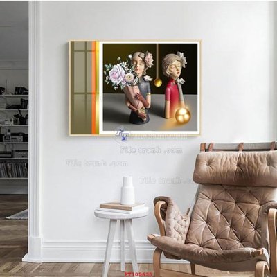 Tải file gốc in lụa File tranh hiện đại pha lê gương FT105635 siêu nét