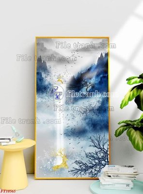 File in trần File tranh bộ hiện đại FT577565 (bản gốc) mây trời