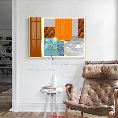 File tranh File tranh hiện đại pha lê gương FT105658 (gốc) in vải canvas