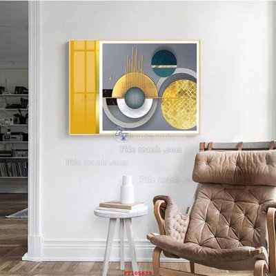 File in trần File tranh hiện đại pha lê gương FT105679 (bản gốc) bầu trời