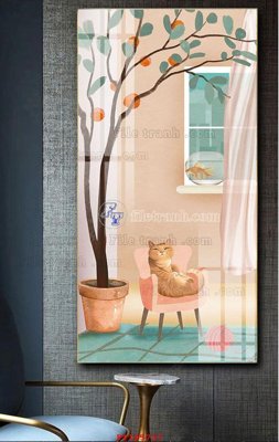 File tranh in trần 3D File tranh hiện đại pha lê gương FT105737 (ảnh gốc)