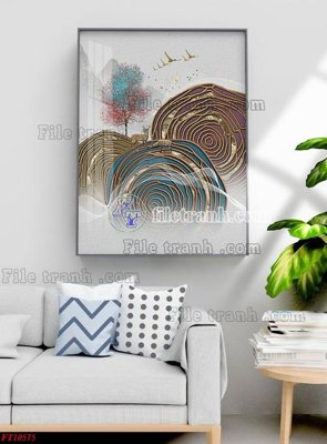 File gốc File tranh bộ hiện đại FT667575 (trang trí) phòng làm việc
