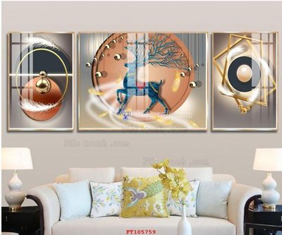 File gốc File tranh hiện đại pha lê gương FT105759 (cho in UV) siêu nét