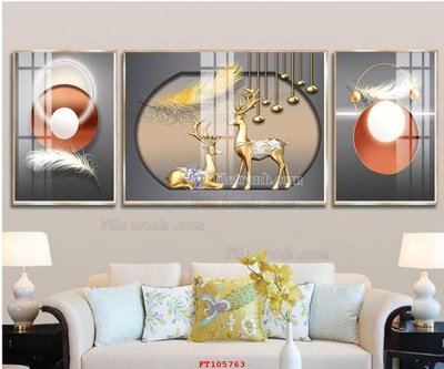 File gốc in mica File tranh hiện đại pha lê gương FT105763 chất lượng