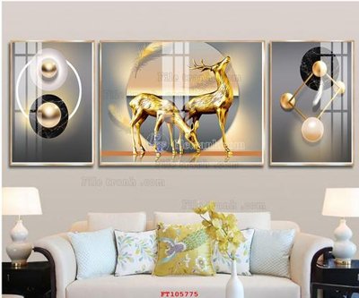 File tranh gốc in trần nhà File tranh hiện đại pha lê gương FT105775 3D