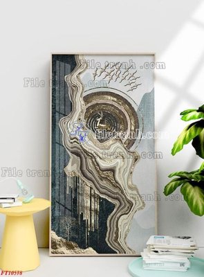 File gốc File tranh bộ hiện đại FT694578 (chuẩn màu) cho in offset