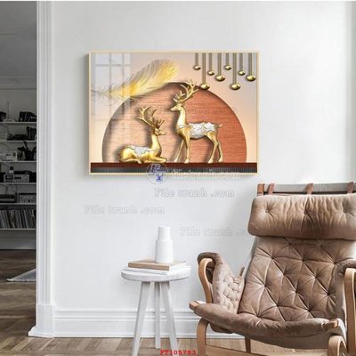 File tranh File tranh hiện đại pha lê gương FT105783 (bản gốc) in lụa 5D