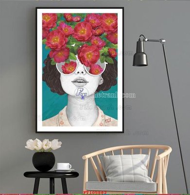 File gốc File tranh hiện đại pha lê gương FT105882 (in tráng gương) ốp tường